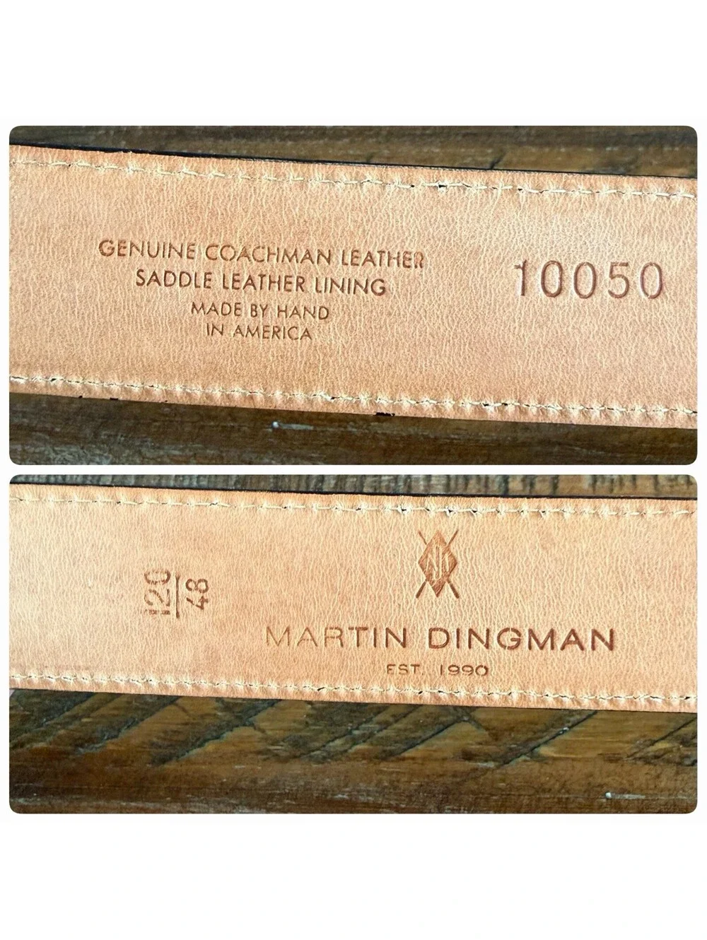 Martin Dingman Men’s 48 Genuine Coachman Leather Belt Black Made in USA